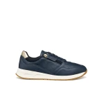 Bulmya Woman Sneakers Navy Blue 38 Side Zip Casual Sporty Shoes Leather Effect Python Print Breathable Comfortable 62 chars - Bulmya