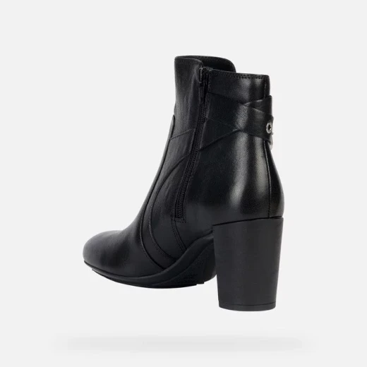 Geox Loisia Woman's Ankle Boot Black Slip On Leather 36 Damiana Style Breathable Design Perfect for Everyday Wear Stylish and Comfortable Easy Goods Exchange - Geox - Image 4