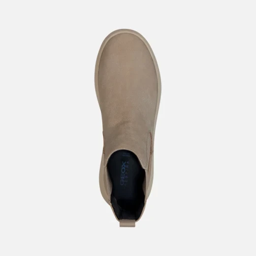 Geox Spherica EC4.1 Woman's Ankle Boot Beige Nubuck 37 Sand Urban Style Hybrid Design Elasticated Side Panel Breathable Cushioning Fast Delivery Easy Exchange - Geox - Image 5