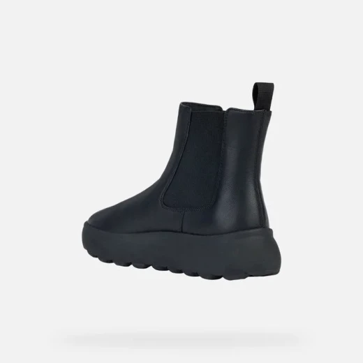 Geox Spherica EC4.1 Woman's Black Ankle Boot: Hybrid Style, Elasticated Panel, Urban Design, Exceptional Cushioning, Breathable Outsole, Size 37 - Geox - Image 4