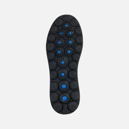 حذاء رياضي نسائي Geox Spherica EC4.1 أسود مخملي مبطن جلد سويدي مزين بإبزيم مرصع بالجواهر مقاس 37، نعل خارجي مسامي فائق التوسيد، أسلوب مدينة أنيق وخفيف الوزن - جيوكس - Image 6