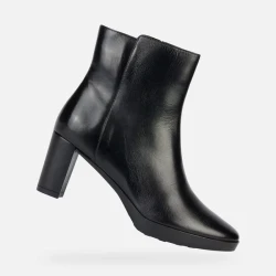 Geox Walk Pleasure 60 Woman Ankle Boots Black 36 Platform Heel Stylish Leather Comfortable Breathable Design Easy Exchange 2024