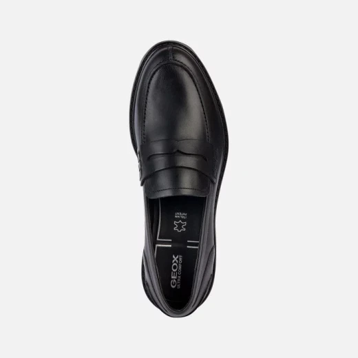 Geox Walk Pleasure Women's Black Leather Loafers Size 39: Elegant, Breathable, and Comfortable Formal Shoes for Everyday Wear. Fast Delivery and Easy Exchange. - Geox - Image 5