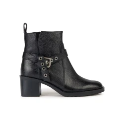 Geox Giulila Woman's Black Leather Breathable Shoes Size 36 with Patented Waterproof Technology for All Day Comfort. Fast Delivery Available.