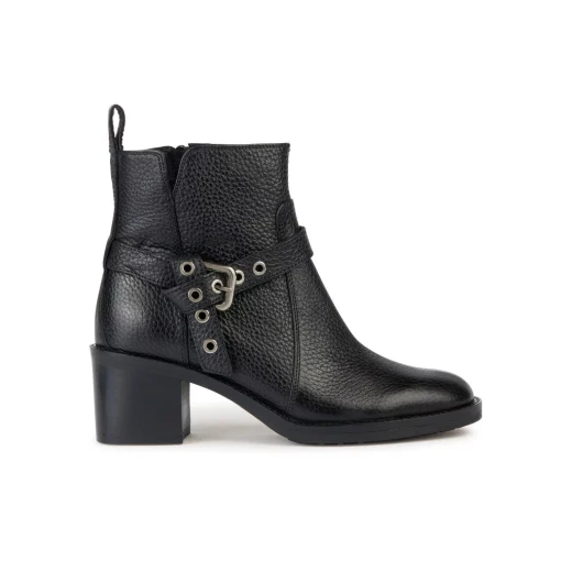 Geox Giulila Woman's Black Leather Breathable Shoes Size 36 with Patented Waterproof Technology for All Day Comfort. Fast Delivery Available. - Geox - Image 2