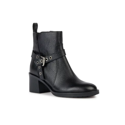 Geox Giulila Woman's Black Leather Breathable Shoes Size 40 with Waterproof Membrane and Comfort for All Day Wear. Fast Delivery and Easy Exchange. - Geox - Image 3