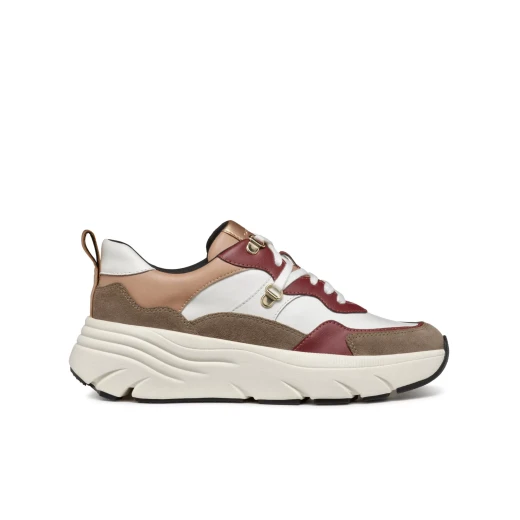 Geox Diamanta Women's Low-Cut Casual Sneakers Multicolor Suede and Leather Effect Chunky Sole Breathable Comfort Size 36 - Geox - Image 8