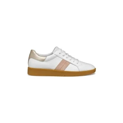 Geox Meleda Woman Sneakers White Nappa Suede Sporty Chic Design Breathable Comfortable Tennis Court Style Casual Day to Day Wear Size 37 D36UGB.08522.C1Z8Z