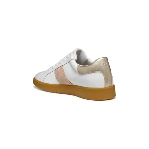 Geox Meleda Woman Sneakers White Nappa Suede Sporty Chic Design Breathable Comfortable Tennis Court Style Casual Day to Day Wear Size 37 D36UGB.08522.C1Z8Z - Geox - Image 3