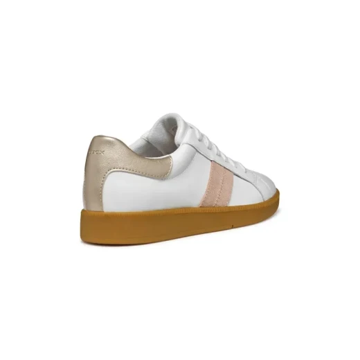 Geox Meleda Woman White Sneakers Size 41, Tennis Court Style, Sporty Chic Nappa and Suede Upper, Comfortable and Breathable, Casual Day to Day Dressing D36UGB.08522.C1Z8Z - Meleda - Image 7