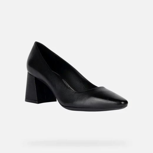 Geox Giselda Women's Black Nappa Leather Court Shoes 37 Lightweight Breathable Design Comfortable Mid Heel Perfect for Autumn Winter City Dressing Stylish and Feminine - Geox - Image 3