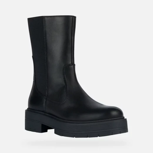 Geox Spherica EC7 Woman's Black Ankle Boot Ultra Cushioned Breathable Leather Chelsea Biker Design Modern Sophisticated Everyday Wear Size 41 Comfort Fast Delivery Easy Exchange - Geox - Image 3