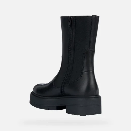 Geox Spherica EC7 Woman's Black Ankle Boot Ultra Cushioned Breathable Leather Chelsea Biker Design Modern Sophisticated Everyday Wear Size 41 Comfort Fast Delivery Easy Exchange - Geox - Image 4