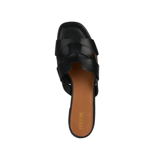 Geox New Eraklia 15 Women's Flat Sandals in Black, Size 37: Lightweight Leather Summer Footwear for Comfort and Breathability, Ideal for City Wear, D4580A - Geox - Image 6