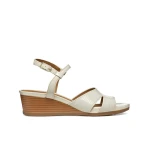 Marykarmen Woman Wedge Sandals Light Sand 38 Breathable Summer Shoes - Geox