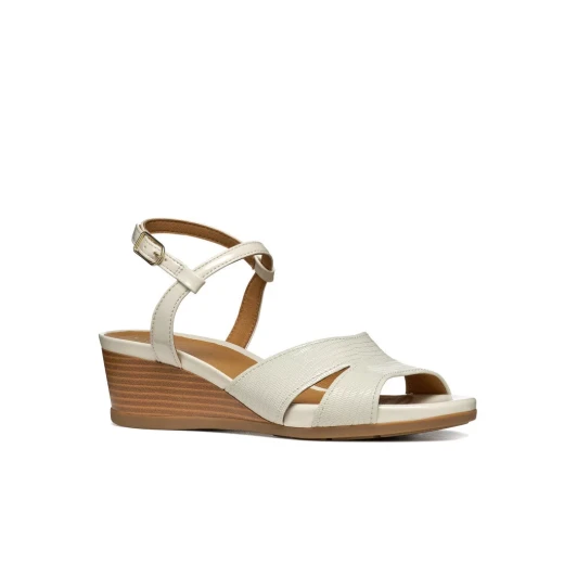 Marykarmen Woman Wedge Sandals Light Sand 38 Breathable Summer Shoes - Geox - Image 3