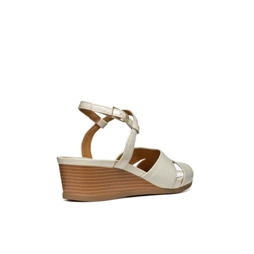 Marykarmen Woman Wedge Sandals Light Sand 38 Breathable Summer Shoes - Geox - Image 5