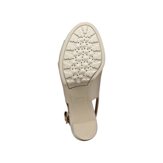 صندل Geox Walk Pleasure 85S نسائي من الجلد لون بابيروس مقاس 40: تصميم خفيف الوزن بكعب عالٍ لتوفير أقصى درجات الراحة والتهوية. مثالي للارتداء من النهار إلى الليل. - جيوكس - Image 5