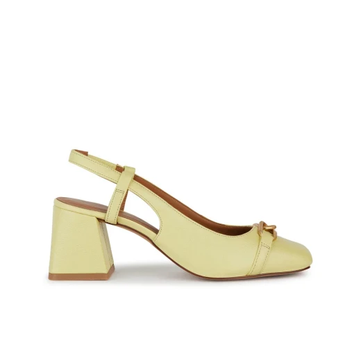 Geox Coronilla Women's Slingback Shoes Light Yellow Square Toe 36 - Geox - Image 2