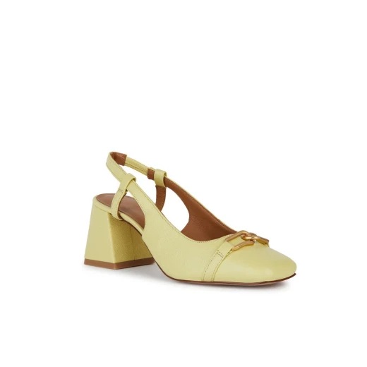 Geox Coronilla Women's Slingback Shoes Light Yellow Square Toe 36 - Geox - Image 3