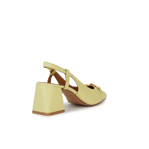 Geox Coronilla Women's Slingback Shoes Light Yellow Square Toe 36 - Geox - Image 5