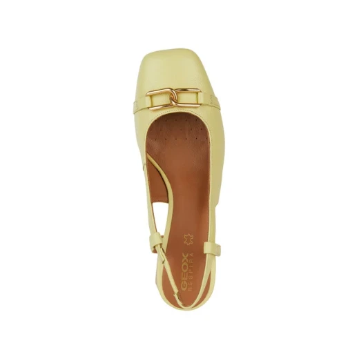 Geox Coronilla Women's Slingback Shoes Light Yellow Square Toe 36 - Geox - Image 6