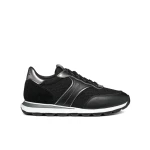 Geox Spherica VSERIES A Women's Sneakers Black 38 Lightweight Breathable Ultra Cushioning Retro Running Style Mesh Nappa Casual Urban Design Fast Delivery Easy Exchange - Geox