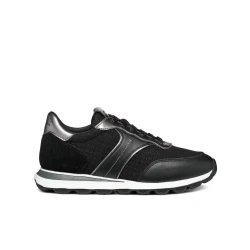 Geox Spherica VSERIES A Women's Sneakers Black 38 Lightweight Breathable Ultra Cushioning Retro Running Style Mesh Nappa Casual Urban Design Fast Delivery Easy Exchange