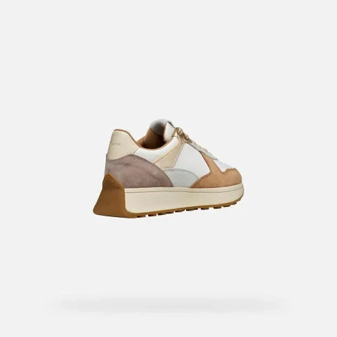 Amabel Woman Sneakers Off White 36 Breathable Suede Nappa Retro Running Shoe Design Comfortable Everyday Wear D45MDA.02285.C1375 Casual Styling 1 Pair - Geox - Image 7