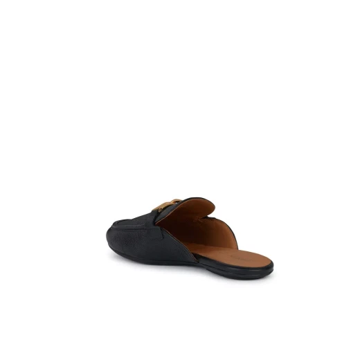 Geox Woman Palmaria Open Back Loafer Black Tumbled Leather Breathable Flats Slip On Shoes Size 37 Chic Decorative Detail Comfortable Design Easy Foot Entry Fast Delivery - Image 4