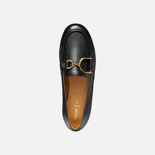 Palmaria Woman Loafer Black Nappa Leather Comfortable Breathable City Style Slip On Shoes with Chic Metal Embellishment for Elegant Office Wear Size 38 - Image 6