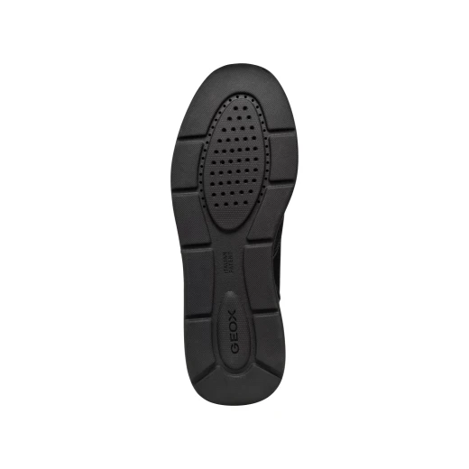 Geox Cristael Woman's Casual Low Sneakers With Side Zip Closure Black Suede Leather Effect Design for Hectic Days Size 36 - Geox - Image 9