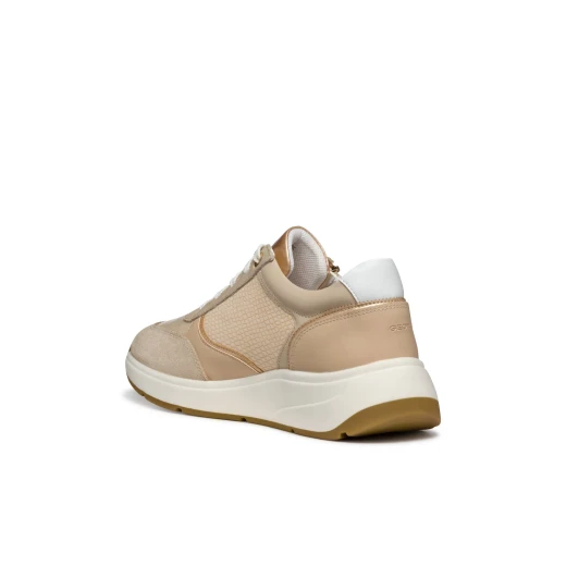 Cristael Women's City Lifestyle Sneakers with Side-Zip Entry Light Taupe Color Nappa Leather Upper Glitter Details Lightweight Breathable Size 40 Everyday Commute Running Style - Cristael - Image 4