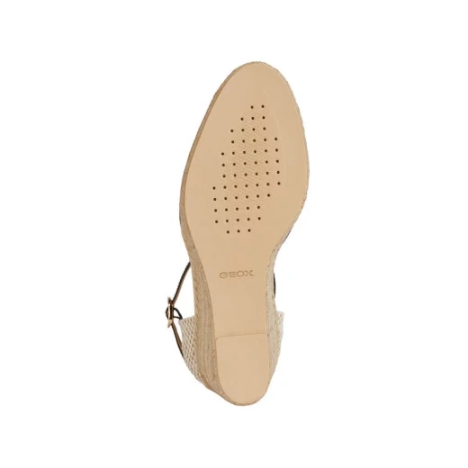 Geox Gelsa Low Women's Espadrille Sandals Black, Size 36. Summer-Ready Comfort with a Jute-Effect Wedge, Ankle Strap, and Breathable Nappa Upper. Perfect for City Lifestyle. - Geox - Image 6