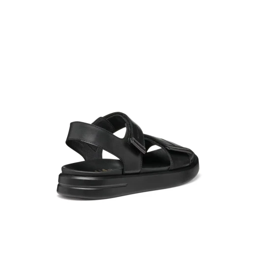 XAN2S Woman's Lightweight Breathable Sandal in Black, Plain Leather and Pearlescent Finish. Sporty Vibe for Everyday Comfort and Easy Foot Entry. Size 38. - Xan2s - Image 14