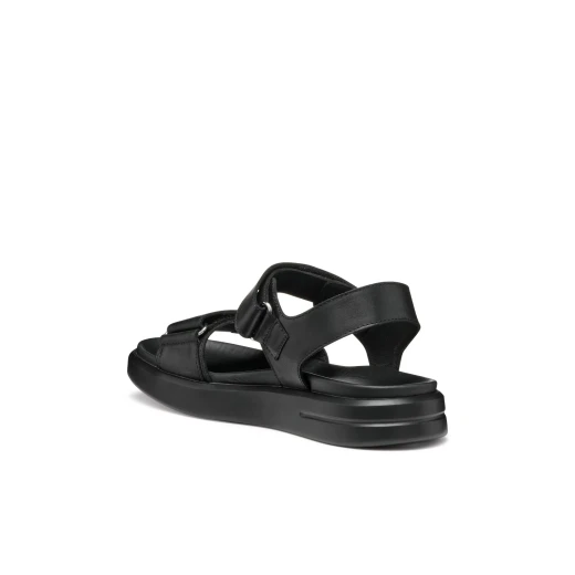 XAN2S Woman's Lightweight Breathable Sporty Sandal in Black, Crafted from Plain Leather and Pearlescent Material, Easy Foot Entry, Comfortable for Day-to-Day Wear, Size 41 - Xan2s - Image 15