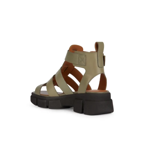 Geox Lisbona Women's Sandals Sage Green Leather Ankle Strap 36 - Geox - Image 4