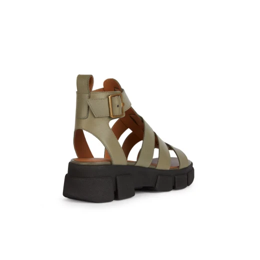 Geox Lisbona Women's Sandals Sage Green Leather Ankle Strap 36 - Geox - Image 5