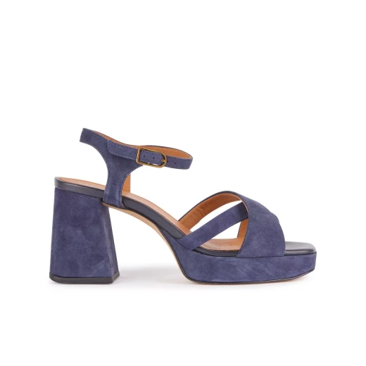 Geox Soledea Woman's Retro Platform Sandals in Navy Suede with Breathable Structure for Women, Size 40, Stylish Urban Footwear - Geox - Image 2