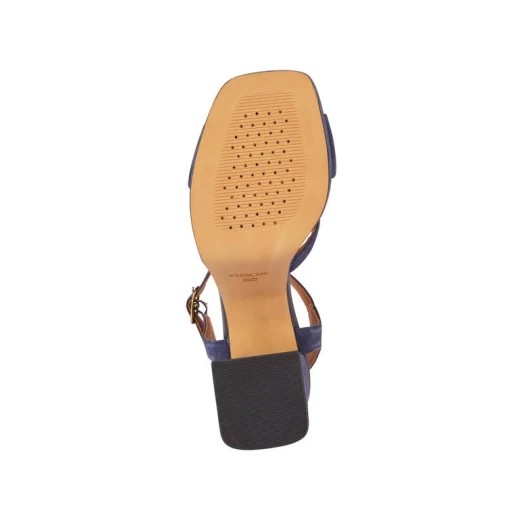 Geox Soledea Woman Navy Suede Platform Sandals Size 39 Retro Style Breathable Structure Comfortable Urban Fashion Footwear Fast Delivery Easy Exchange at GEOX/JOR Stores - Geox - Image 6