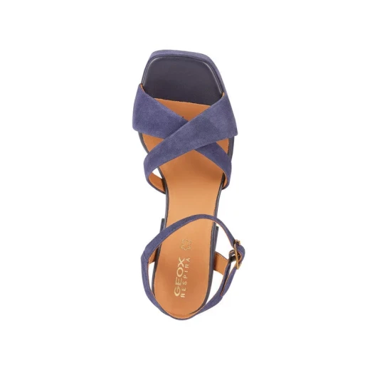 Geox Soledea Woman Retro Platform Sandals Navy Suede Size 36 - Geox - Image 7