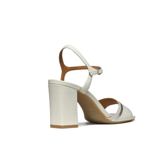 Geox New Eraklia 80 Woman Sandals Light Sand 36 Breathable High Heel Urban Contemporary Design Nappa Leather Inlay Elegant Feminine Style Fast Delivery - Geox - Image 4