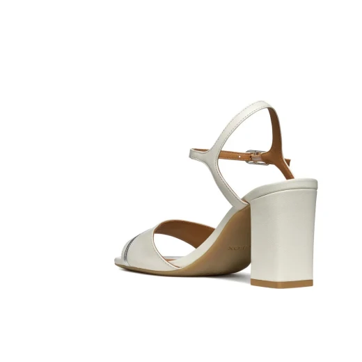 Geox New Eraklia 80 Woman Sandals Light Sand 36 Breathable High Heel Urban Contemporary Design Nappa Leather Inlay Elegant Feminine Style Fast Delivery - Geox - Image 5