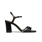 Geox New Eraklia 80 Woman's Breathable High Heel Sandals Black Nappa Leather Urban Contemporary Design Size 39 Stylish Feminine Footwear Fast Delivery Easy Exchange