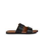 Geox Naileen Woman's Flat Sandals Breathable Leather Black Featuring Metal Buckle Size 36 Comfortable and Stylish Summer Footwear Perfect for City Wear - Geox