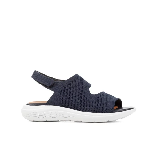 Geox Spherica EC5 Woman's Sandal Navy Blue Lightweight Breathable Comfort 37 Knitted Fabric Designed for Warm Weather and Everyday Wear Geox Spherica EC5 Woman's Sandal Navy Blue Lightweight Breathable Comfort 37 Knitted Fabric Designed for Warm Weather and Everyday Wear