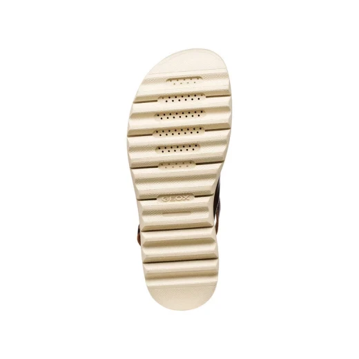 XAND 2.1S Woman Sandals Beige Leather Metallic Criss Cross Straps Ankle Strap Platform Sole Size 36 Casual Glamour Summer Footwear Women's Fashion - Geox - Image 8