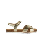 صنادل جيوكس ليوكا نسائية ذهبي فاتح جلد معدني تصميم كاجوال قابل للتنفس للنساء مقاس 37 أحذية خفيفة الوزن وأنيقة ومريحة تصميم للمدينة توصيل سريع سهولة التبادل - جيوكس