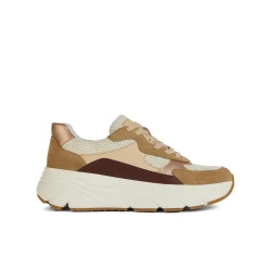 Geox Diamanta Women's Sneakers in Skin Color with Chunky Sole, Stylish Design for Comfort and Breathability, Size 40, Sporty and Feminine Flair