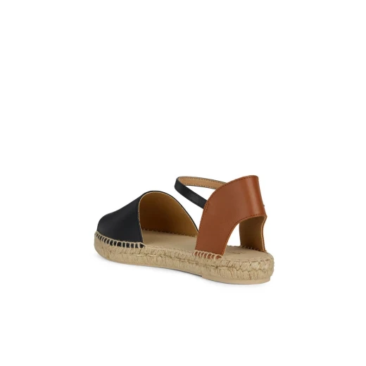 Geox Lampedusa Women's Sandals Black Leather Espadrille Style 38 - Geox - Image 5